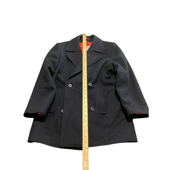 Vintage SBI by Bitterman Wool Peacoat Navy Blue Red Lining Size 5-6 Yugoslavia - Picture 9 of 12